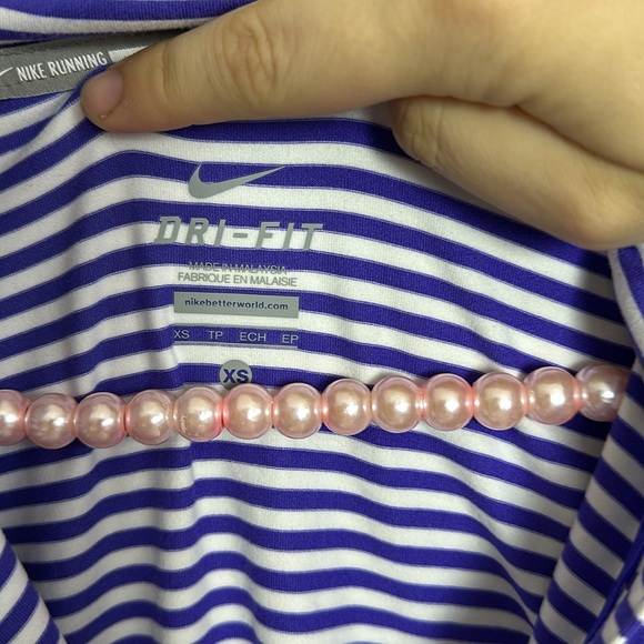 Like new Nike running striped quarter zip - Picture 3 of 7